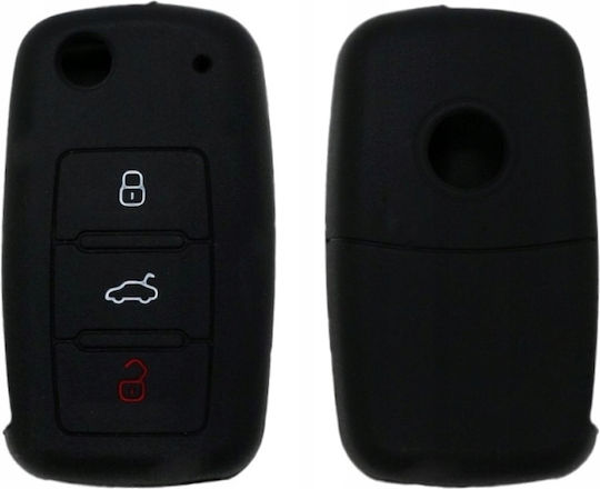 Silikon Schlüssel Schutzhülle VW Skoda Seat Schwarz