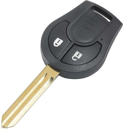Techstar 2-Tasten Autoschlüssel Schutzhülle Kompatibilität Nissan Micra K13 2010–2013 – Nsn14 Blade