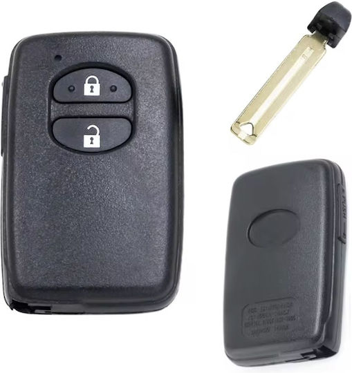 Techstar 2-button Car Key Case Compatible Toyota Prius Xw30 2009–2012 – Proximity Toy40 Blade