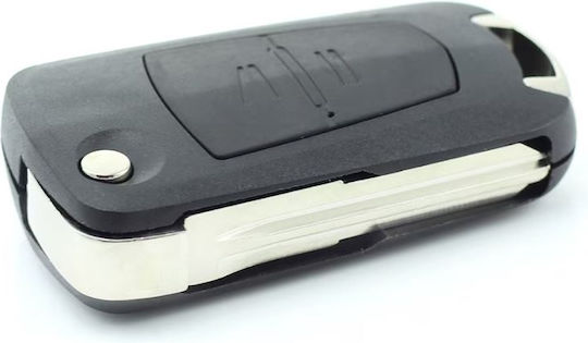 Techstar Husa Pentru Chei Auto Compatibilă Opel Astra Corsa Vectra Meriva Tip Flip 2 Butoane Lama Stângă Culoare Neagră