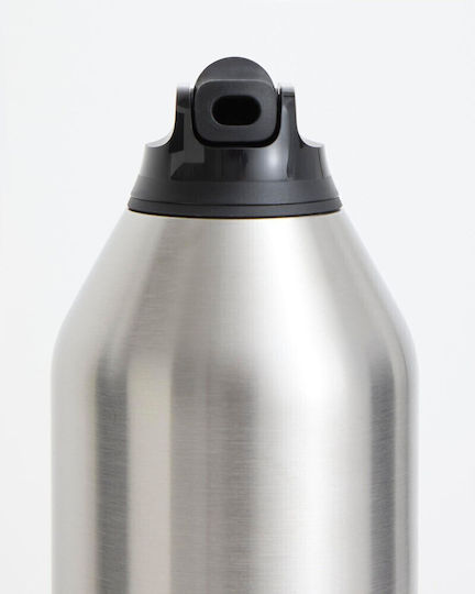 Chilly's Series 3 Flip Бутилка Термос Неръждаема стомана Без BPA 1 л Stainless Steel с Мундщук, Примка и Сламка