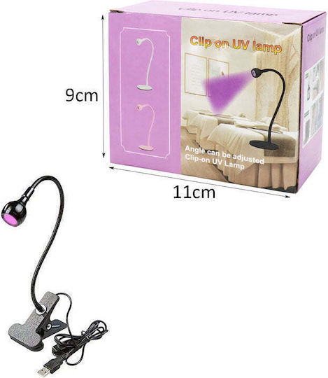 UV Nail Lamp 3W with Clip White
