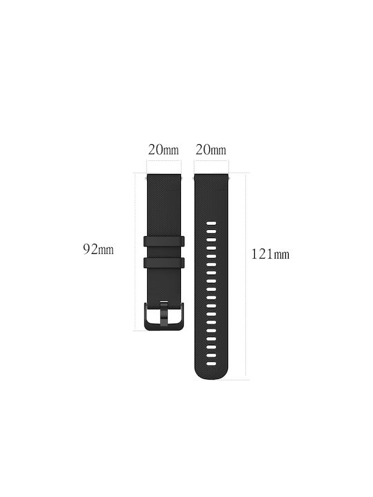 Samsung Galaxy Watch Active 40mm 20mm Checkered Watch Strap Silicone White