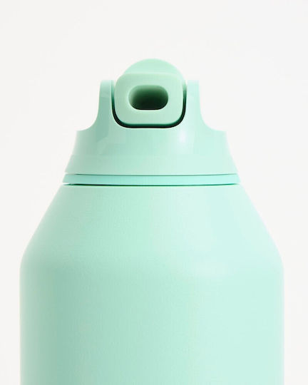 Chilly's Series 3 Flip Бутилка Термос Неръждаема стомана Без BPA 500ml Опалово зелено с Мундщук, Примка и Сламка