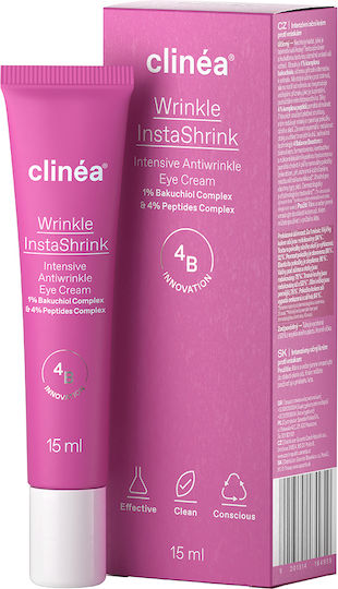 Clinea Wrinkle InstaShrink Eye Cream for Anti-Aging Dark Circles & Firming 15ml