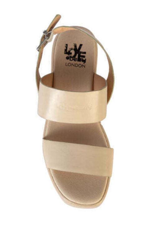 Flache Damen Anatomisch Flatforms Beigen