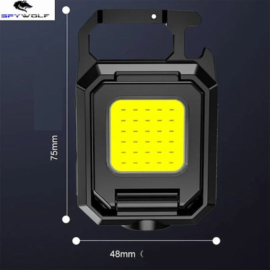 Spywolf Mini Ultra Strong LED Waterproof Multipurpose COB Rechargeable Flashlight Type-C Port 6 Pcs TC-563