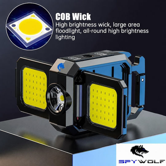 Spywolf Mini Ultra Strong LED Waterproof Multipurpose COB Rechargeable Flashlight Type-C Port 6 Pcs TC-563