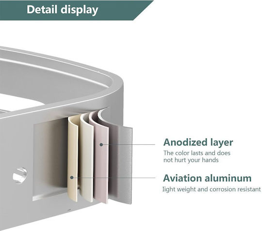 Shelf Udear * 8865-29 Wall Mounted Bathroom Shelf with 4 Shelves 30x13x4.5cm Silver