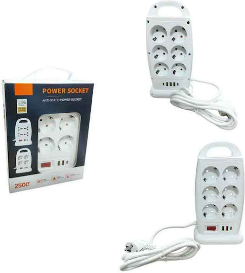 Power Strip 12 Outlets with USB-A and Switch