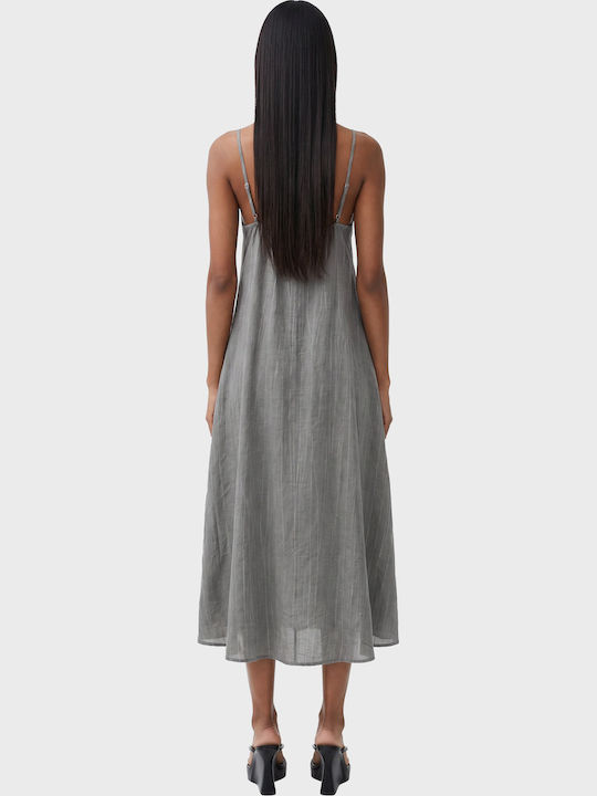 Summer Maxi Slip Dress Granite Grey