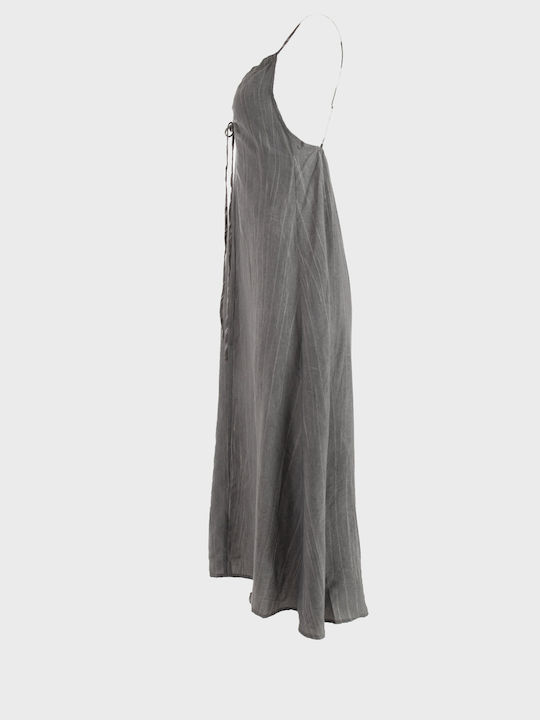 Summer Maxi Slip Dress Granite Grey