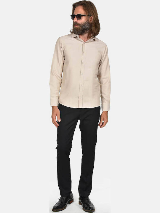 Long Sleeve Shirt in Regular Fit Grey Light