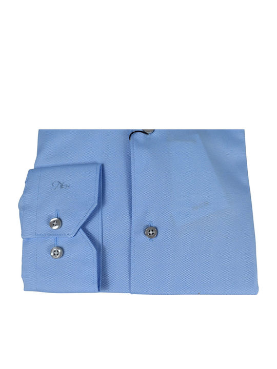 Langärmeliges Herrenhemd in Normale Passform Hellblau 7-N126.0605-hellblau-4XL