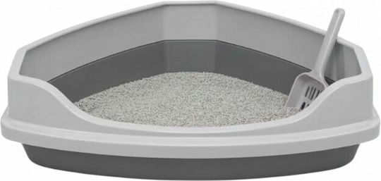 Corner Grey Cat Toilet W58 x D45 x H40cm