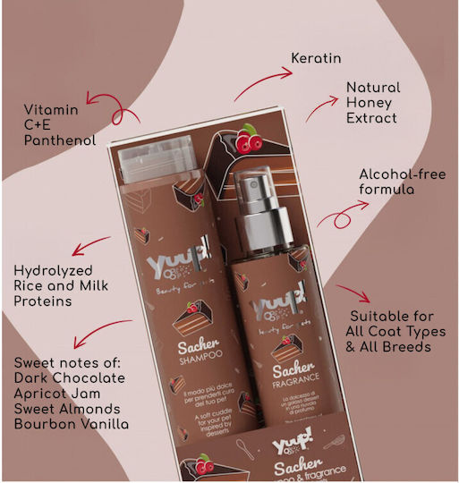 Yuup Set Șampoane și Parfumuri Pentru Câini și Pisici Sacher Sweet Scent