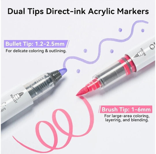 Ohuhu Brush & Bullet 24 Drawing Markers