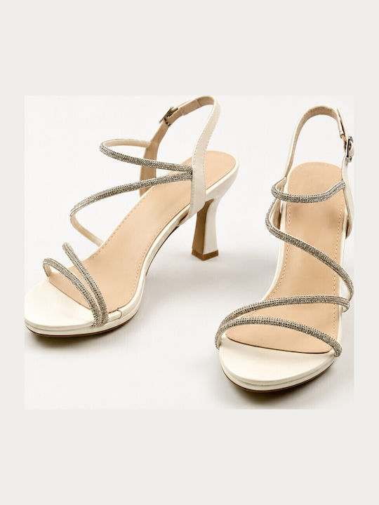 Sandals with Strass White