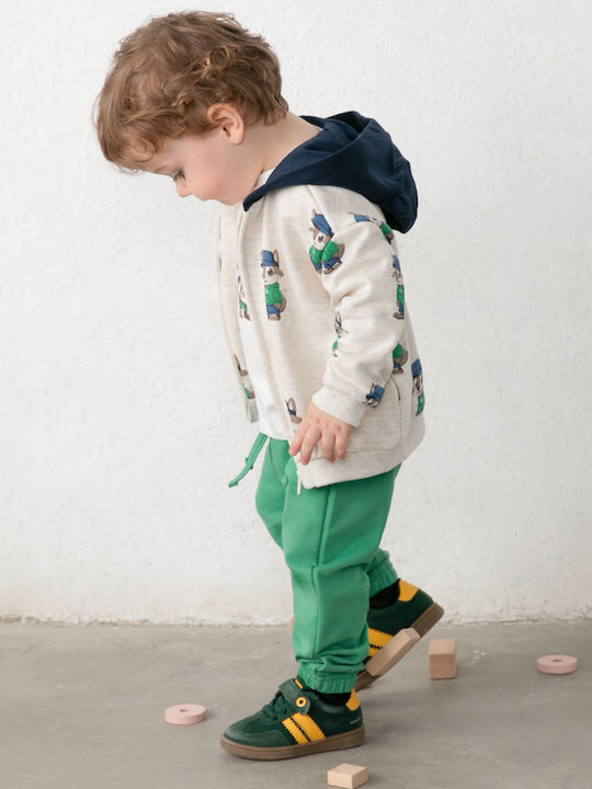 Kids Tracksuit Set With Jacket Light Green 3 Pieces