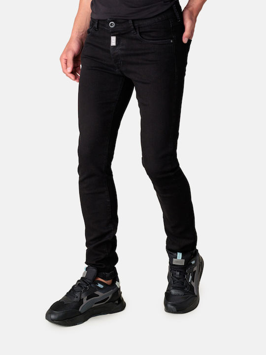 Cover Men's Jeans Pants with Skinny Fit Full-Black