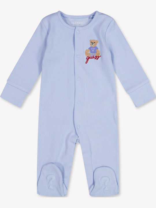 Guess Set Onesie With Cap Light Blue