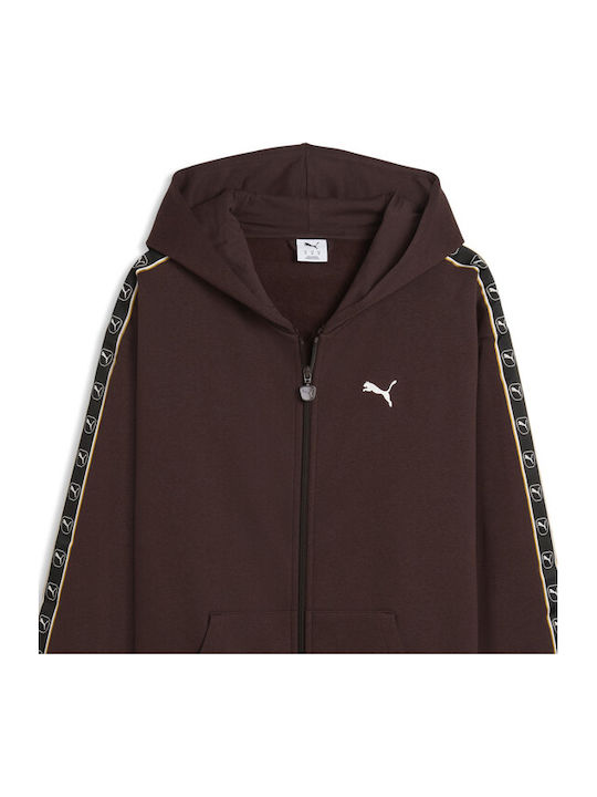 PUMA Tape Ζακέτα Καφέ με Κουκούλα
