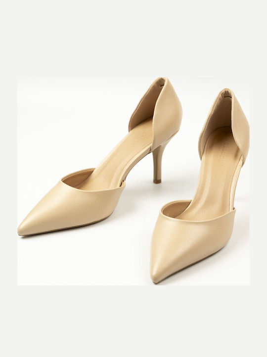 Pointed Toe Heels with Stiletto Heel Beige