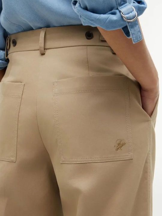 Damen Hochsitze Baumwoll-Set Pantaloona Beige