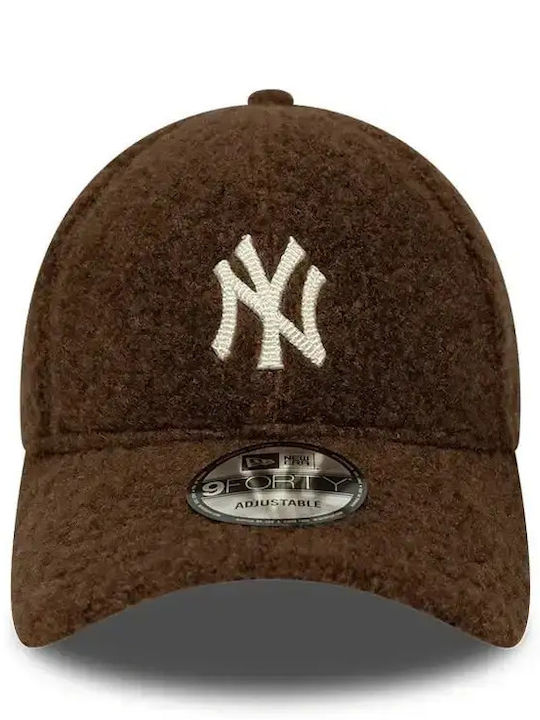 New Era New York Yankees Mlb Winter Borg 9forty Verstellbare Kappe Unisex Polyester Braun 60915754