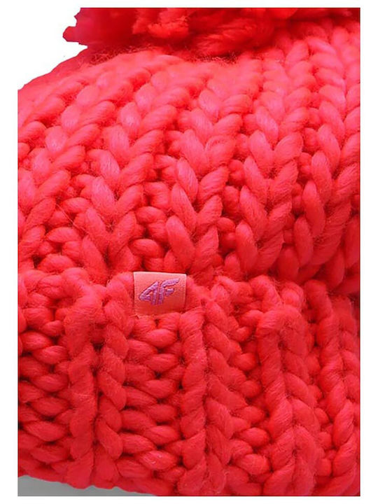 Beanie Damen Strickmütze in Fuchsie Farbe