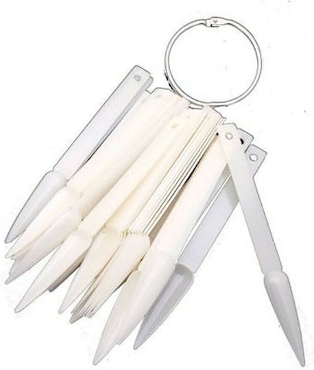 Nail Sample Book Keychain Stiletto 50pcs Milky