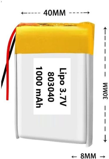 Panasonic Батерия Li-Po 3.7V 1000mAh 1S за RC превозно средство