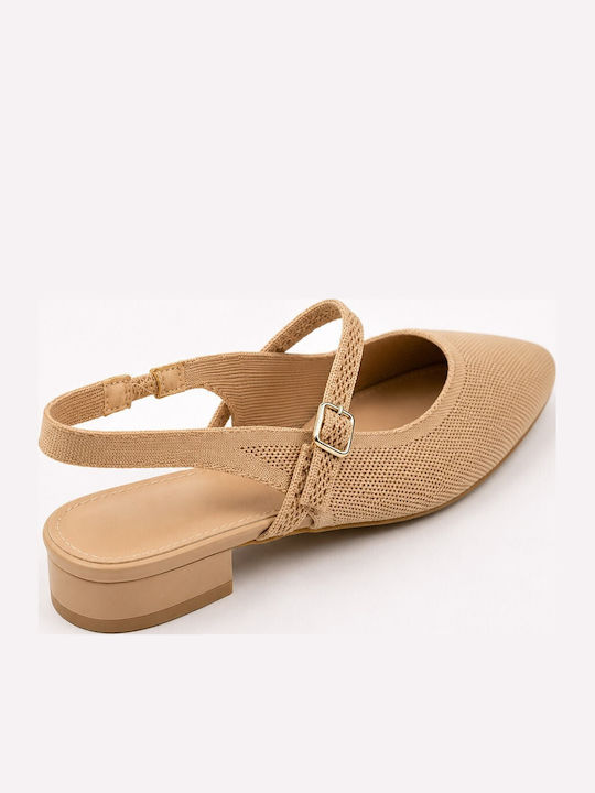 Damen Ballerinas Slingback in Beige Farbe
