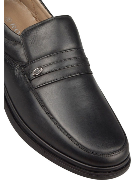 Leder Herren Mokassins in Schwarz Farbe