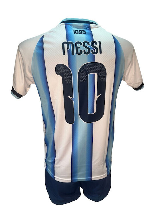 Kids Football Kit Messi Argentina Light Blue-White-Black 190726-08