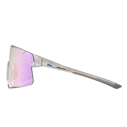 Rockbros Cycling Glasses with Yellow Frame and Transparent / Photochromic / Polarized Lenses