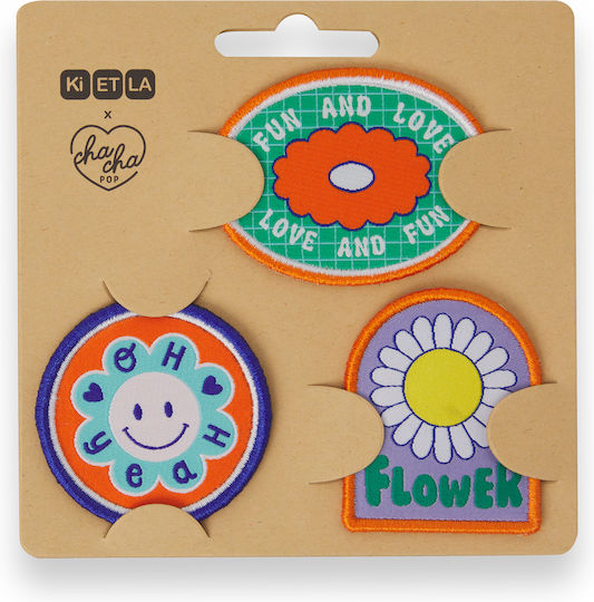 Kietla Decorative Velcro Stickers Patch 3 Pieces Flower