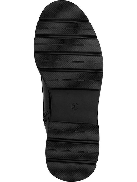 Damen Stiefeletten aus Lackleder Schwarz