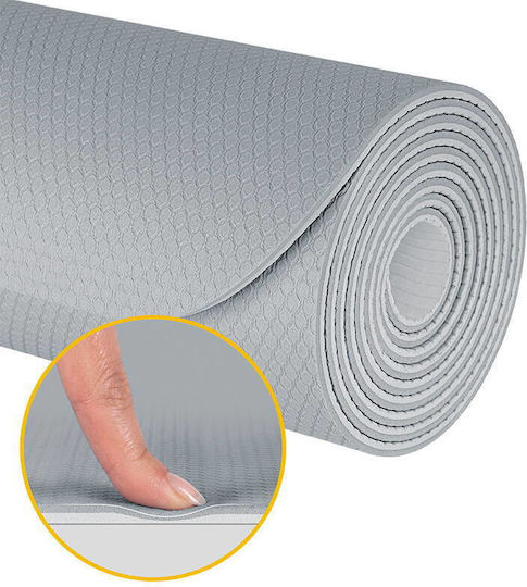 Rebel Active Saltea de Gimnastică Yoga Gri (183x61cm)