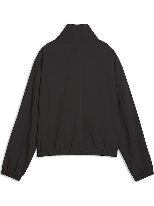 Damen Jacke Running Winddicht Schwarz