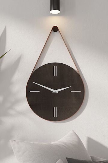 SteweHome Ceas de Perete Din Lemn Alb Ø35cm