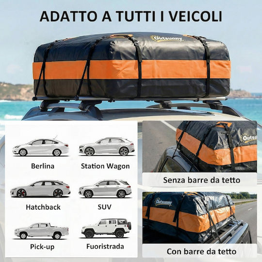 Outsunny Cutie Portbagaj De Plafon Auto 425lt Portocalie