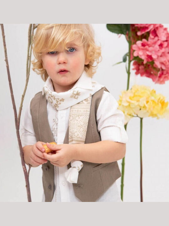 Bambolino Baptism Suit with Vest for Boy Multicolour