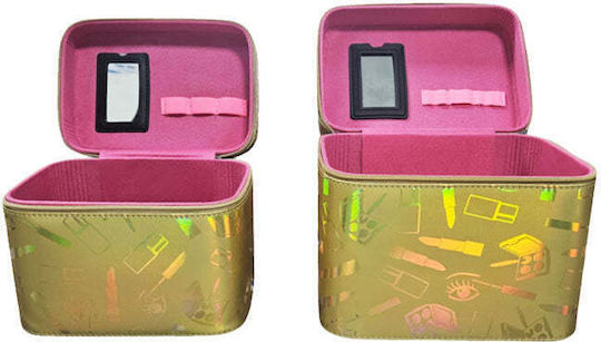 Metallic Cosmetic Case Fuchsia