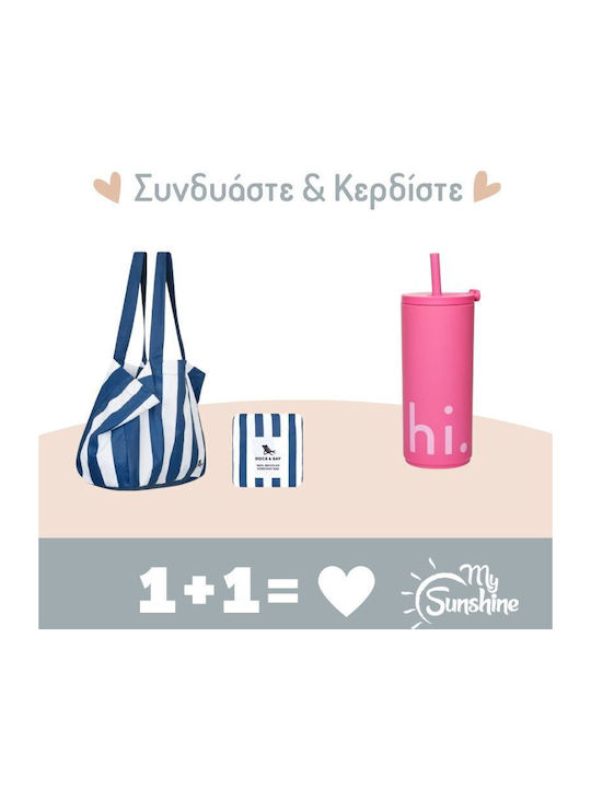 Fabric Beach Bag Pink