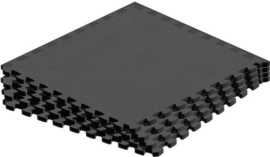 Rebel Active Спортни пъзел подове Черни 60x60cm 4бр