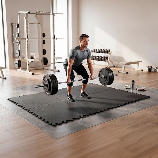 Rebel Active Спортни пъзел подове Черни 60x60cm 4бр