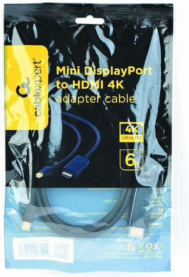 Cablexpert Cable mini DisplayPort male - HDMI male 1.8m (CC-MDP-HDMI-6)