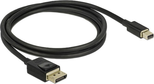 DeLock Cable Mini DisplayPort Male - DisplayPort Male 2m Black (84928)