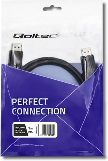 Qoltec Kabel DisplayPort-Stecker - DisplayPort-Stecker 1m Schwarz (50465)